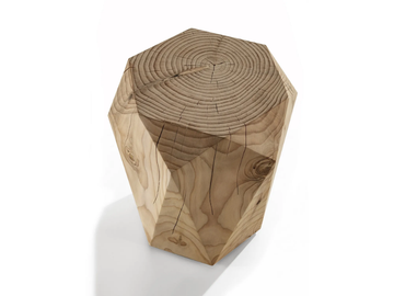 DIAMOND - Low solid cedar wood stool by Riva 1920 - view 3
